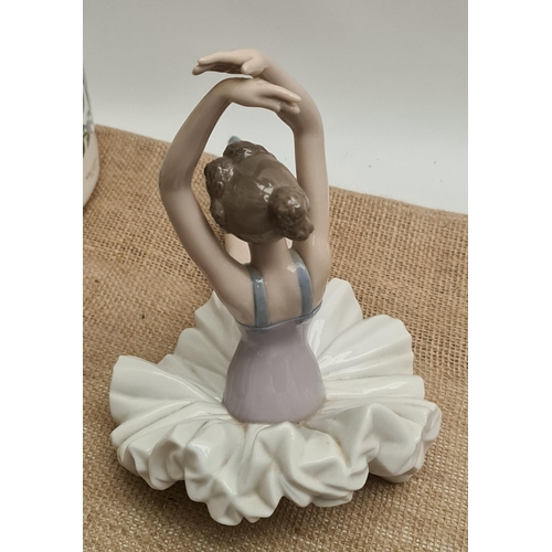 311 - Vintage Ceramic Nao Ballerina figure Seated number 1208. Measures 30cm long by 22cm tall. Shipping i... 