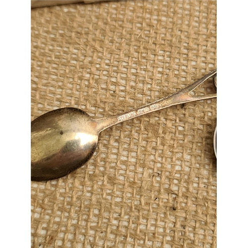 316 - Vintage Parcel of Assorted Silver Spoons. Includes Two Art Nouveau Style BM Co. Canadian Sterling Si... 