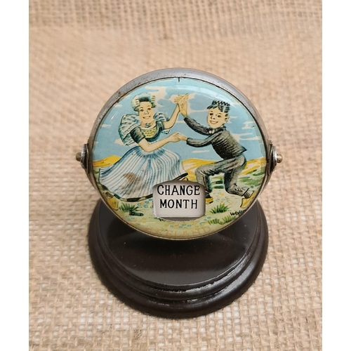 456 - Vintage Perpetual Calendar Dutch Scene. Measures 8.5cm tall.  Shipping is available. Please ask for ... 