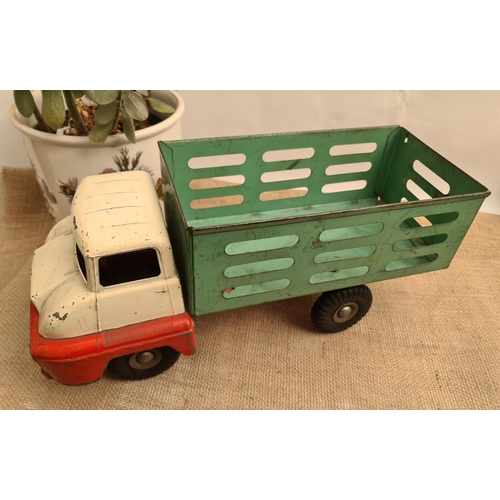 459 - Tri-Ang Thames Trader Milk Churn Lorry Pressed Steel. Measures 43cm long by 16cm wide and 20cm tall.... 