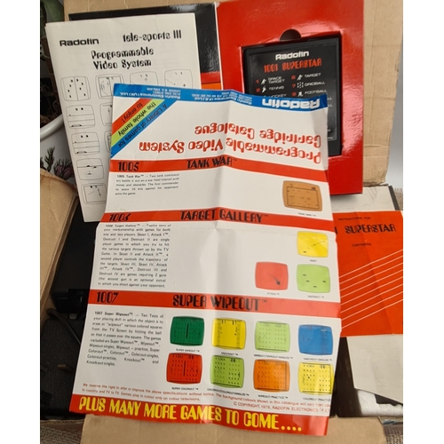 466 - Vintage Radotin Tele Sports III Video Game. In Original Box and Working. Shipping is available. Plea... 