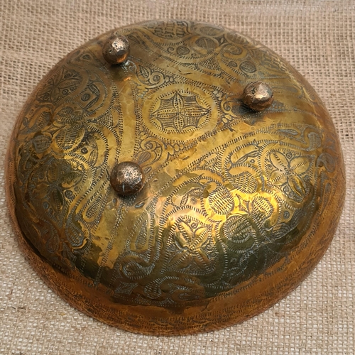 490 - Vintage Brass Ware Includes Bida Nigerian Hand Crafter and Chased Brass Bowl. The brass Bida bowl me... 