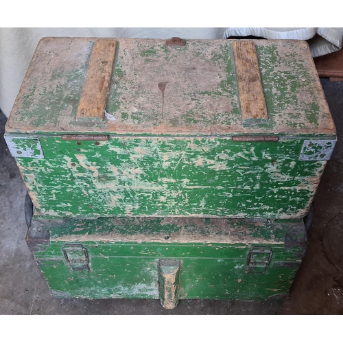 5 - Vintage Wooden Industrial Tool Boxes. The largest measures 66cm wide 30cm tall and 36cm wide. Shippi... 