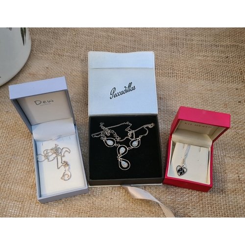 54 - Jewellery Vintage Parcel of 925 Silver Pendants and Chains. Includes Cat Pendant and Chain Kit Heath... 