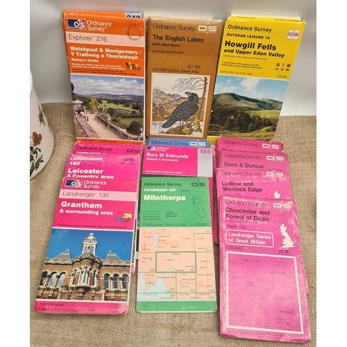 103 - Parcel of 20 Assorted Ordnance Survey Maps. Shipping is available. Please ask for a quote before bid... 