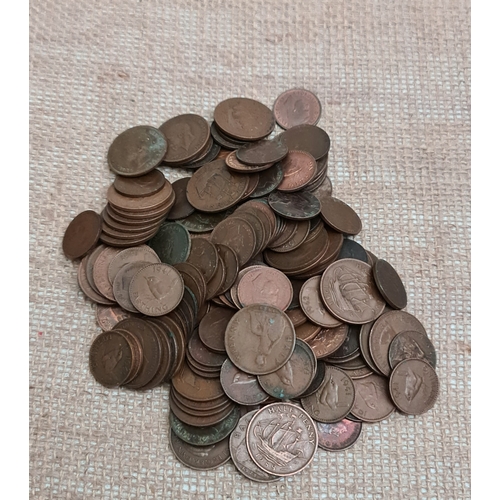 313 - Collectable Coins British Pre Decimal Half Pennies and Farthings. Total Weight 600g. Shipping is ava... 