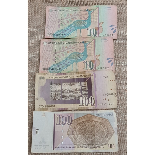 315 - Collectable North Macedonia Banknotes Includes 10 and 100 Denari. Shipping is available. Please ask ... 