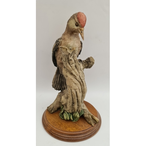 466 - Vintage Model Bird Figure Woodpecker. Measures 9 inches tall Shipping is available. Please ask for a... 