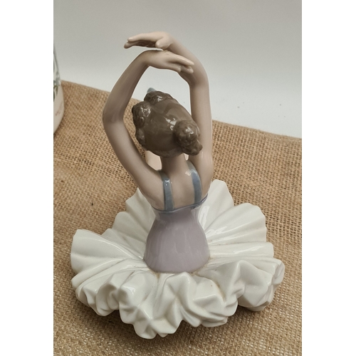 469 - Vintage Ceramic Nao Ballerina figure Seated number 1208. Measures 30cm long by 22cm tall. Shipping i... 