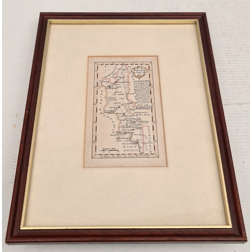 96 - Antique Framed Engrave Printed and Hand Coloured Map of Buckinghamshire. Believed to be from late 17... 