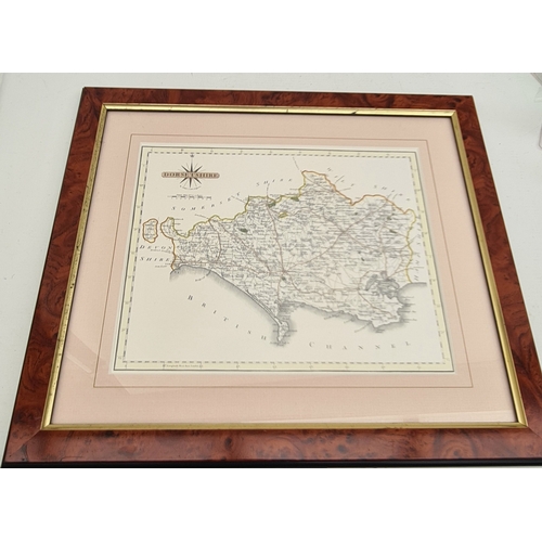 97 - Antique Framed Map of Dorsetshire. Originally framed and sold by Manuscript Ltd, England. Overall me... 