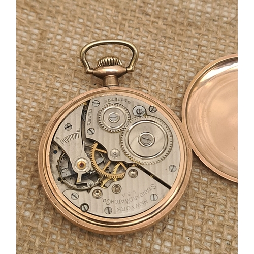 Antique Standard USA Pocket Watch Gold Plated New York Standard Watch ...