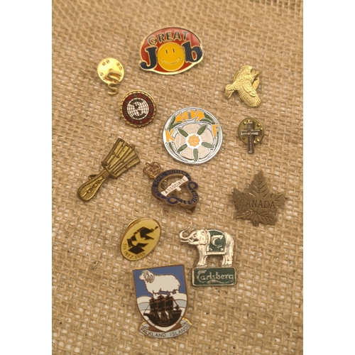 Parcel of Vintage Pin Badges. 12 in Total Includes Handbell Ringers GB ...