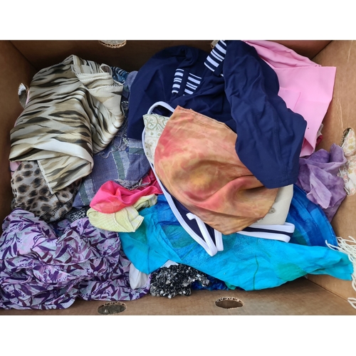 17 - Vintage Clothing Banana Box Full. Includes Gloves Scarves etc. Shipping is available. Please ask for... 