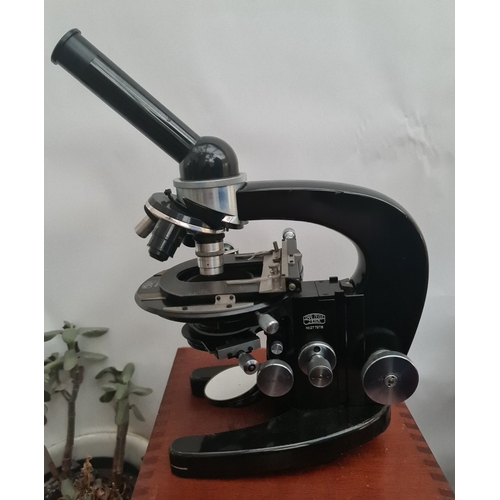 18 - Vintage 1950's Carl Zeiss Jena Microscope in Original Case Plus Various Lenses. Shipping is availabl... 