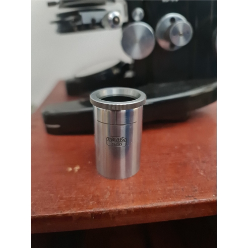 18 - Vintage 1950's Carl Zeiss Jena Microscope in Original Case Plus Various Lenses. Shipping is availabl... 