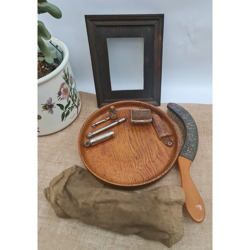 21 - Antique and Vintage Parcel of Items. Includes Scent Bottle Dog Training Whistle, Wooden Bowl, Art no... 