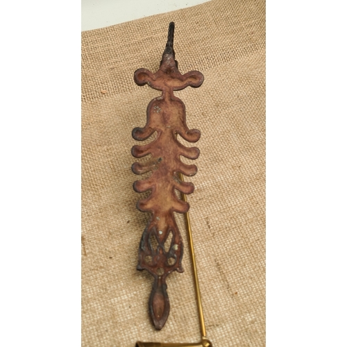 24 - Antique Brass Candle Snuffer and Vintage Wall Sconce Candle Holder. The candle snuffer measures 14 i... 