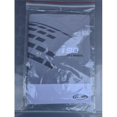 3 - HJC i90 Davan Matt Grey & White Flip Front Motorcycle Crash Helmet 58 -59cm. Boxed with Original Lab... 