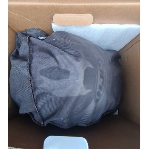 3 - HJC i90 Davan Matt Grey & White Flip Front Motorcycle Crash Helmet 58 -59cm. Boxed with Original Lab... 