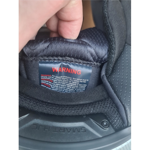 3 - HJC i90 Davan Matt Grey & White Flip Front Motorcycle Crash Helmet 58 -59cm. Boxed with Original Lab... 