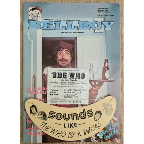 425 - Collectable The Who Bellboy Tour Programme 1976. With Original Concert Ticket and Original Concert P... 