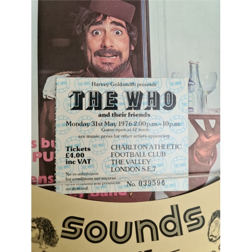 425 - Collectable The Who Bellboy Tour Programme 1976. With Original Concert Ticket and Original Concert P... 