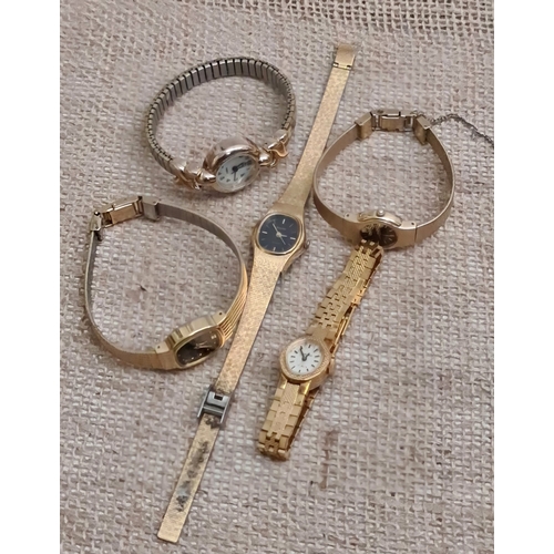 441 - Vintage Wrist Watches Five in Total Includes Seiko, Accurist and Pulsar Plus One Gold Plated. Shippi... 