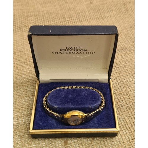 449 - Vintage Ladies Mira Cocktail Watch Rolled Gold Case 15 Jewels Incabloc In original Box . Shipping is... 