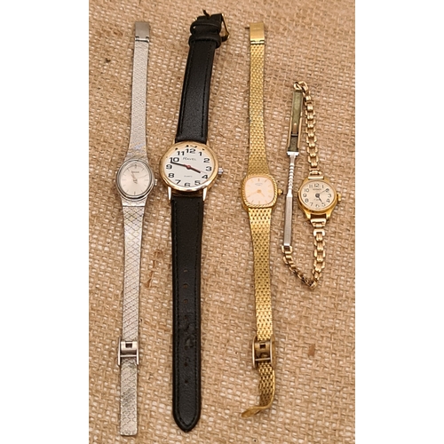452 - Parcel of 4 Vintage Watches Includes Gold Plated Rotary and Sekonda.  Shipping is available. Please ... 
