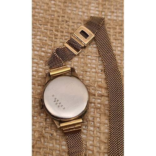 453 - Vintage Ladies Tudor Cocktail Wrist Watch 17 Jewels Swiss Movement. Steel Back Marked 9ct gold on th... 