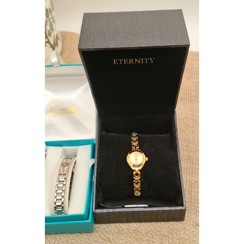 454 - Vintage Eternity Ladies Wrist Watch Boxed and a Limit Ladies Wrist Watch and Bracelet Boxed. Shippin... 