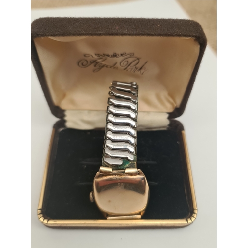 457 - Vintage 1960's 9ct Gold Audax Mans Wrist Watch. Working Condition. Total weight 35g. Gold weight app... 