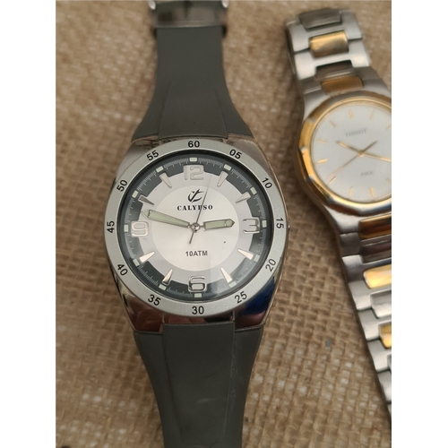 460 - Vintage Tissot PRX P580W Mens Wrist Watch Plus A Calypso 10ATM Wrist Watch. Shipping is available. P... 