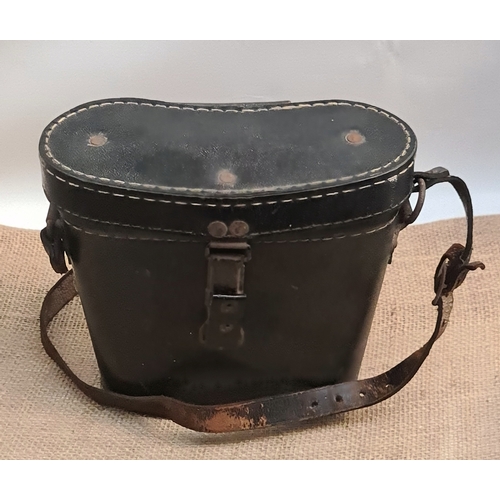 464 - German Kriegsmarine Military Carl Zeiss Jena Binoculars in Leather Case 1944. The Binoculars are Ser... 