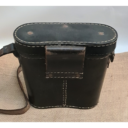 464 - German Kriegsmarine Military Carl Zeiss Jena Binoculars in Leather Case 1944. The Binoculars are Ser... 