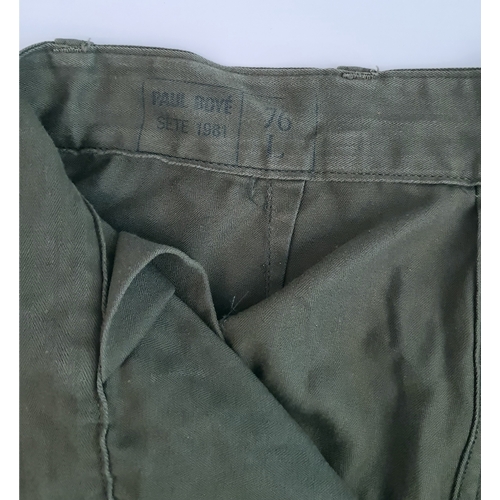 467 - Pair of Military Style Paul Bove Trousers Green in Colour 30 inch waist 76L. Shipping is available. ... 