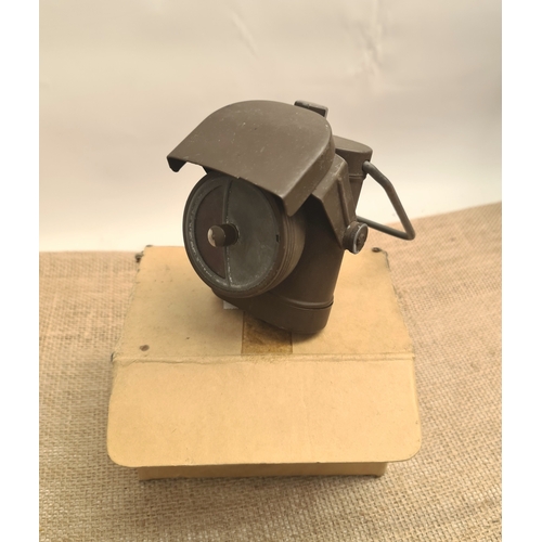 468 - Vintage Military Lamp Electric No.1 J.L.L. Ltd With Crows Foot Mark and Box. Shipping is available. ... 