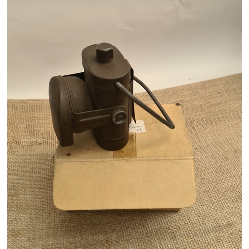 468 - Vintage Military Lamp Electric No.1 J.L.L. Ltd With Crows Foot Mark and Box. Shipping is available. ... 