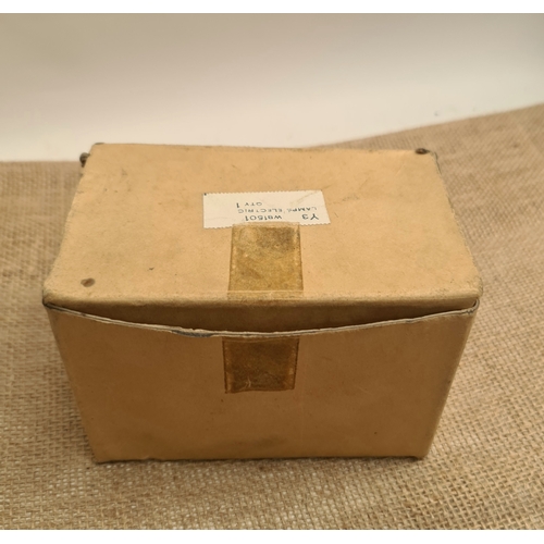468 - Vintage Military Lamp Electric No.1 J.L.L. Ltd With Crows Foot Mark and Box. Shipping is available. ... 