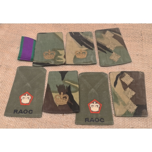 469 - Parcel of British Military Insignia Shoulder Epaulettes and Medal Ribbon Shipping is available. Plea... 