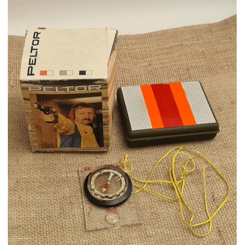 470 - Vintage Military Ear Defenders Boxed Compass and Fire Lighting Set. Shipping is available. Please as... 