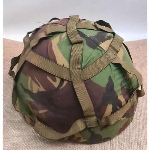474 - Vintage British Army Military Camouflage Helmet. Shipping is available. Please ask for a quote befor... 