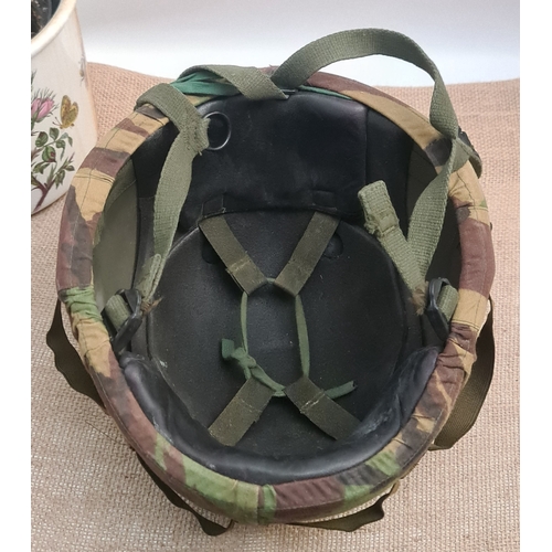 474 - Vintage British Army Military Camouflage Helmet. Shipping is available. Please ask for a quote befor... 