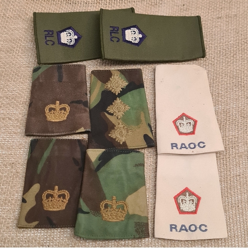 475 - Vintage Parcel of British RAOC and Other Epaulets 8 in Total. Shipping is available. Please ask for ... 