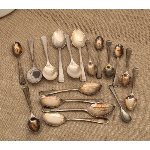 476 - Parcel of 17 Military Spoons. Includes Tea Spoons, Mustard Spoon, Jam Spoons. All Have Crows Foot Ma... 
