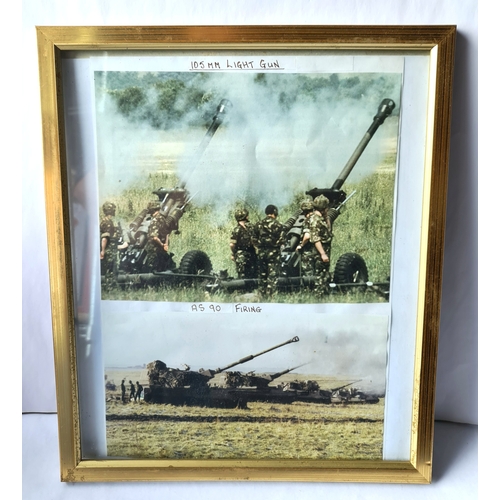 480 - Vintage Framed Military Artillery Photographs. Measures 35cm by 28cm. Shipping is available. Please ... 