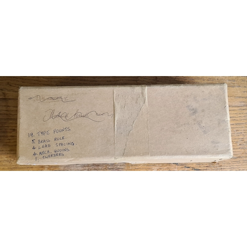 5 - Vintage Box of Metal Type Fonts. Shipping is available. Please ask for a quote before bidding. Where... 