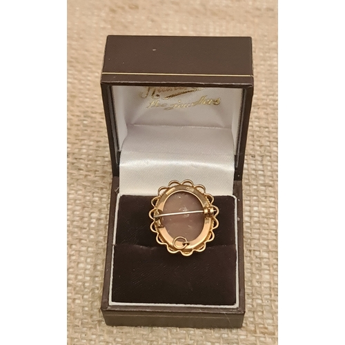 59 - 9ct Gold Cameo Brooch Total Weight 6g. Shipping is available. Please ask for a quote before bidding.... 
