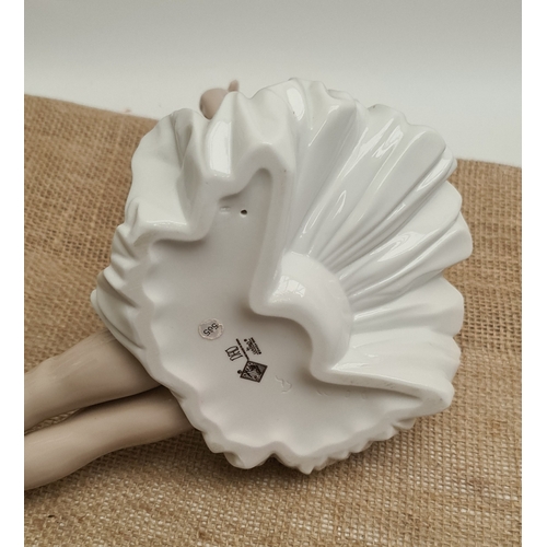 599 - Vintage Ceramic Nao Ballerina figure Seated number 1208. Measures 30cm long by 22cm tall. Shipping i... 